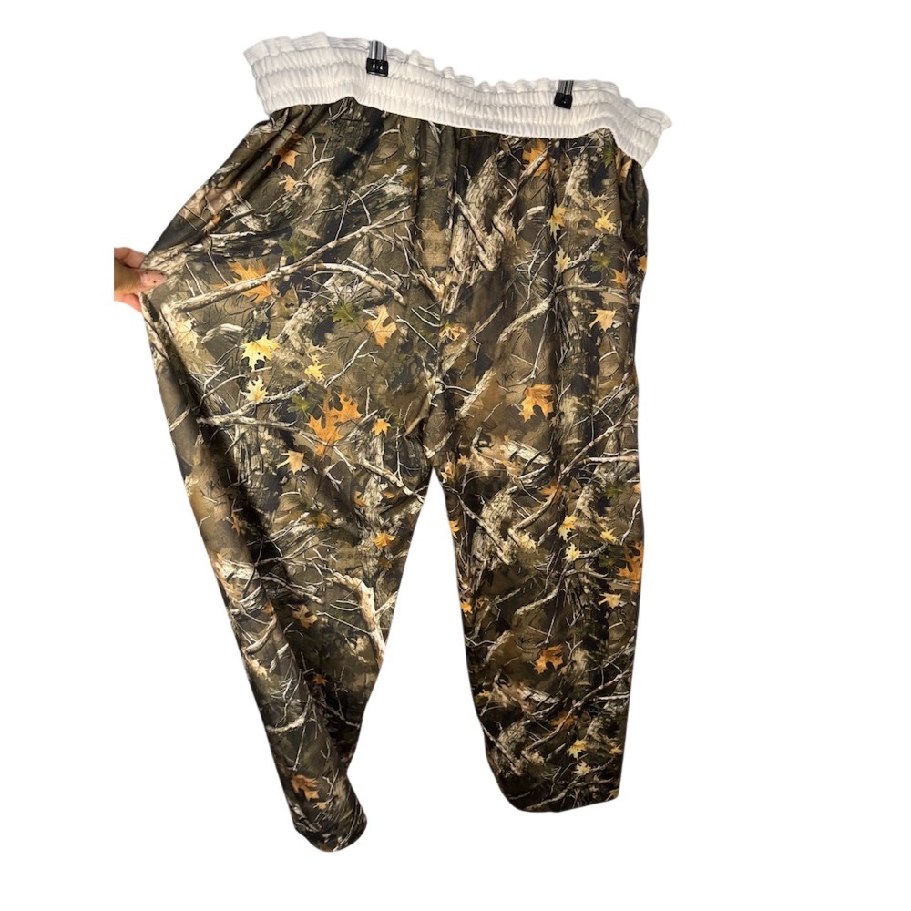 Camo Hunting Pants Elastic Waist Drawstring Lightweight Comfortable